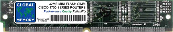 32MB MINI FLASH SIMM MEMORY RAM FOR CISCO 1700 SERIES ROUTERS (MEM1700-32MFS)